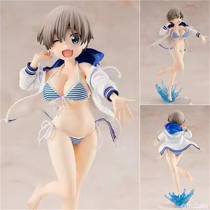 100% original: KADOKAWA Uzaki School Girl Wants To Play! 22.5CM Uzaki Flower Swimsuit Ver PVC Model Doll Toys birthday gifts