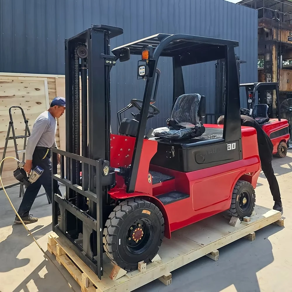 Fast Delivery ELECTRIC FORKLIFT 3 Tons  3000kg Lithium Battery Lifting 3m Pallet Cargo Warehouse Montacargas Electrico