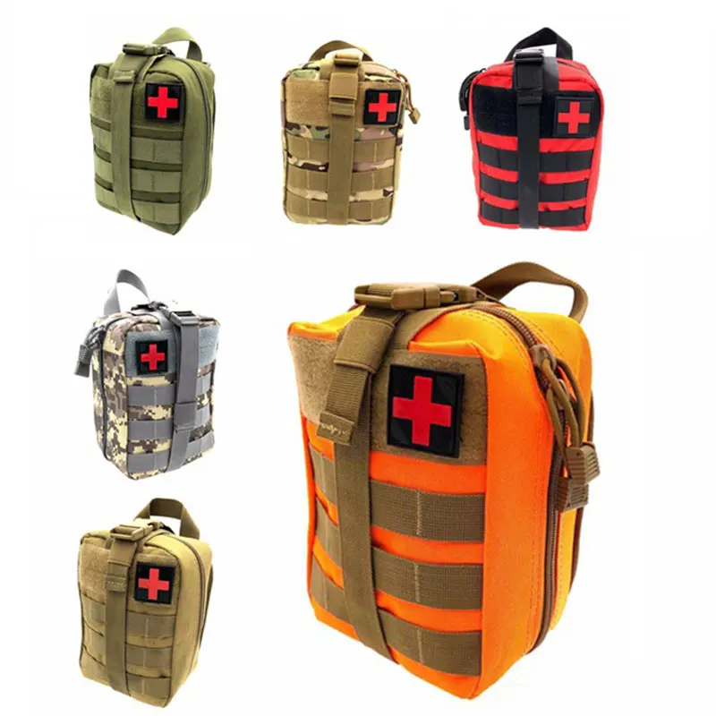 19PCS First Aid Kit Tactical Medical Bag MOLLE Emergency Pouch Tourniquet Travel Camping Hunting Survival Kits AVA188