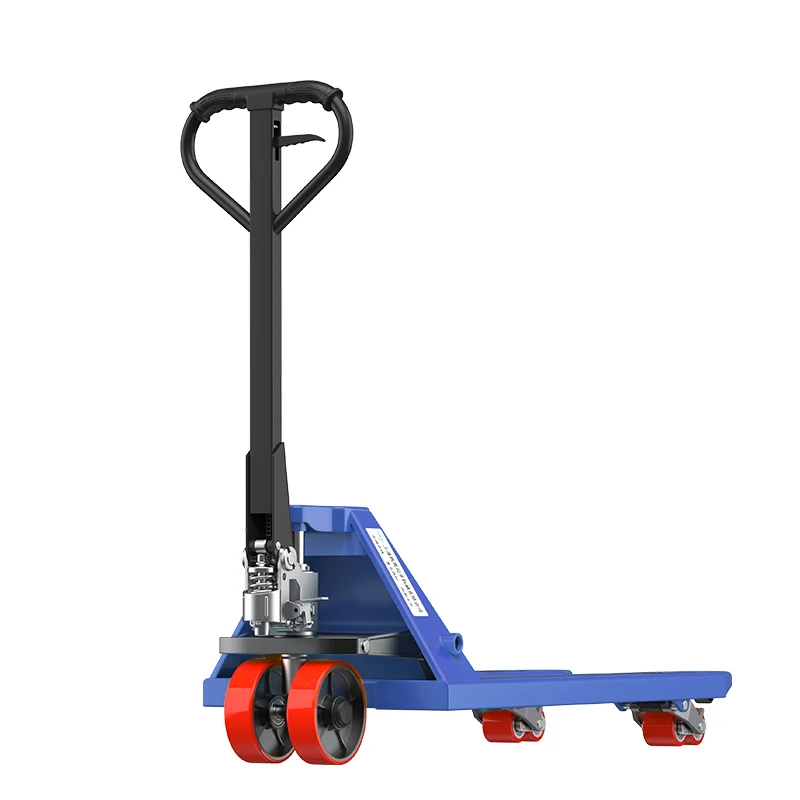 loading nylon wheels rough pallet truck all terrain hydraulic handling warehouse construction site small household