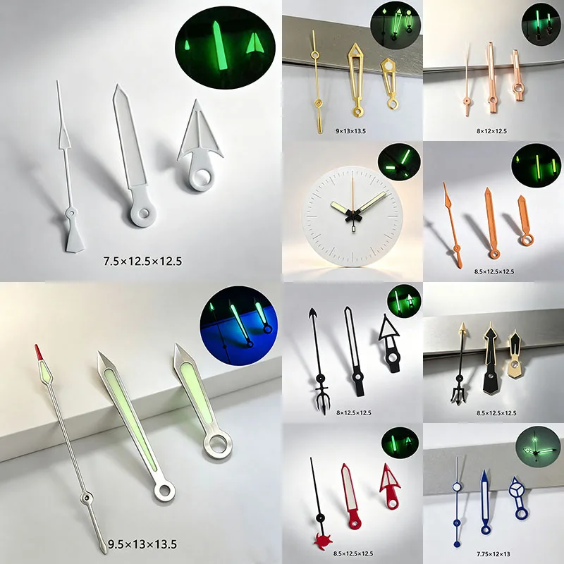 Multi‑Style Green Luminous Watch Hands Kit For Seiko NH35 NH36 4R35 4R36 Movement Watch Mod Repair Replacement Accessories