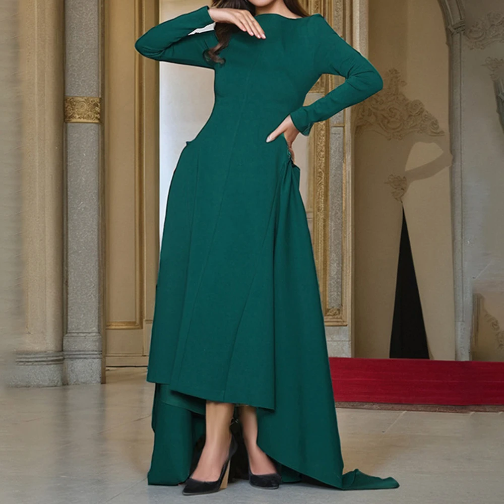 

Новая мода 2025 года, повседневная одежда на среднем рынке, длинное платье трапециевидной формы класса люкс-GZINS005