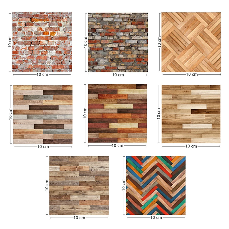 

1Pc 1:12 Dollhouse Miniature Grain Floor Wallpaper Tiles Sticker Bathroom Living Room Decor Toy Doll House Accessories