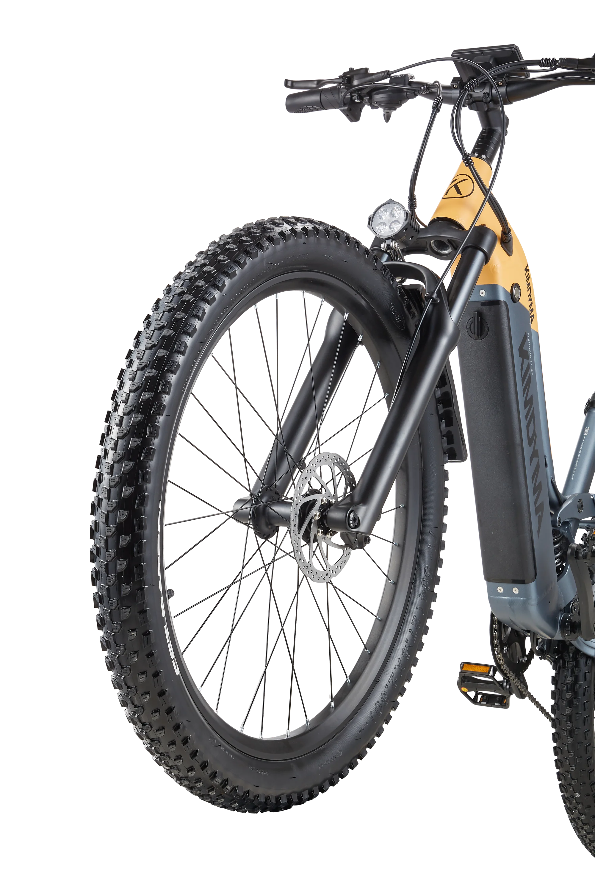 2026 KIMDYMA K02 Elektrofahrrad 27,5 Zoll Allterrain-Reifen 70-80KM Reichweite 25KM/h Geschwindigkeit 48V20AH Abnehmbarer Akku 9-Gang E-Bike – Detail 8
