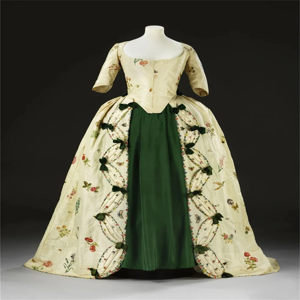 

1778s Robe a la francaise French Rococo Baroque Marie Antoinette Dress Theatre Reenactment Ball Gown