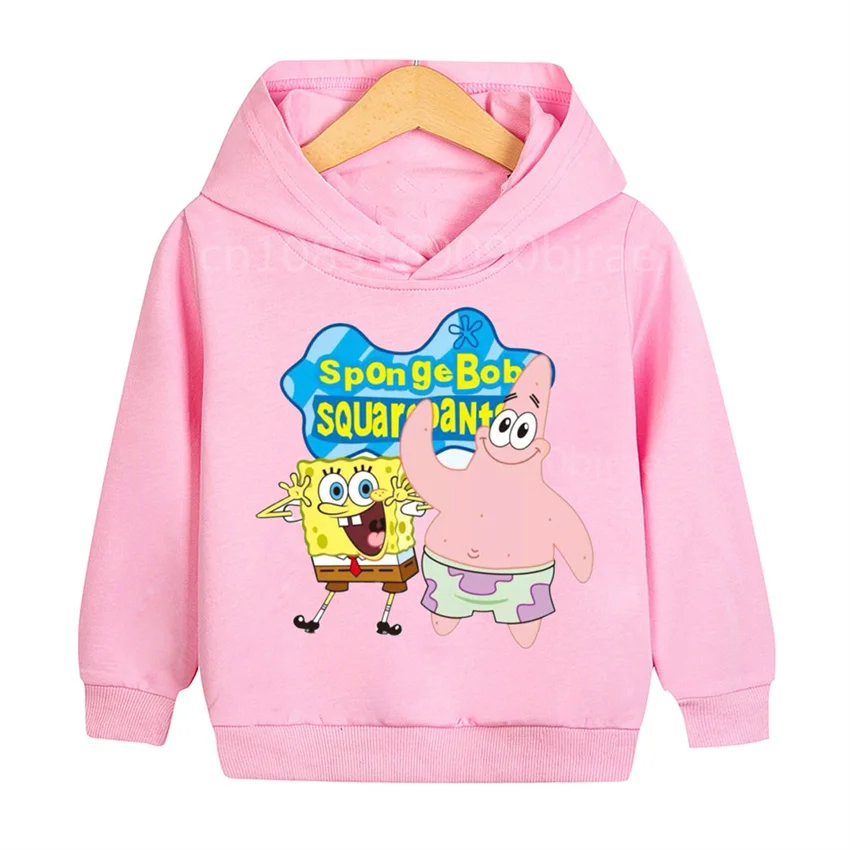 Disney SpongeBob Patrick Star Fashion Casual felpe con cappuccio abbigliamento bambini autunno felpa Pullover vivace ragazzi ragazze Anime Top