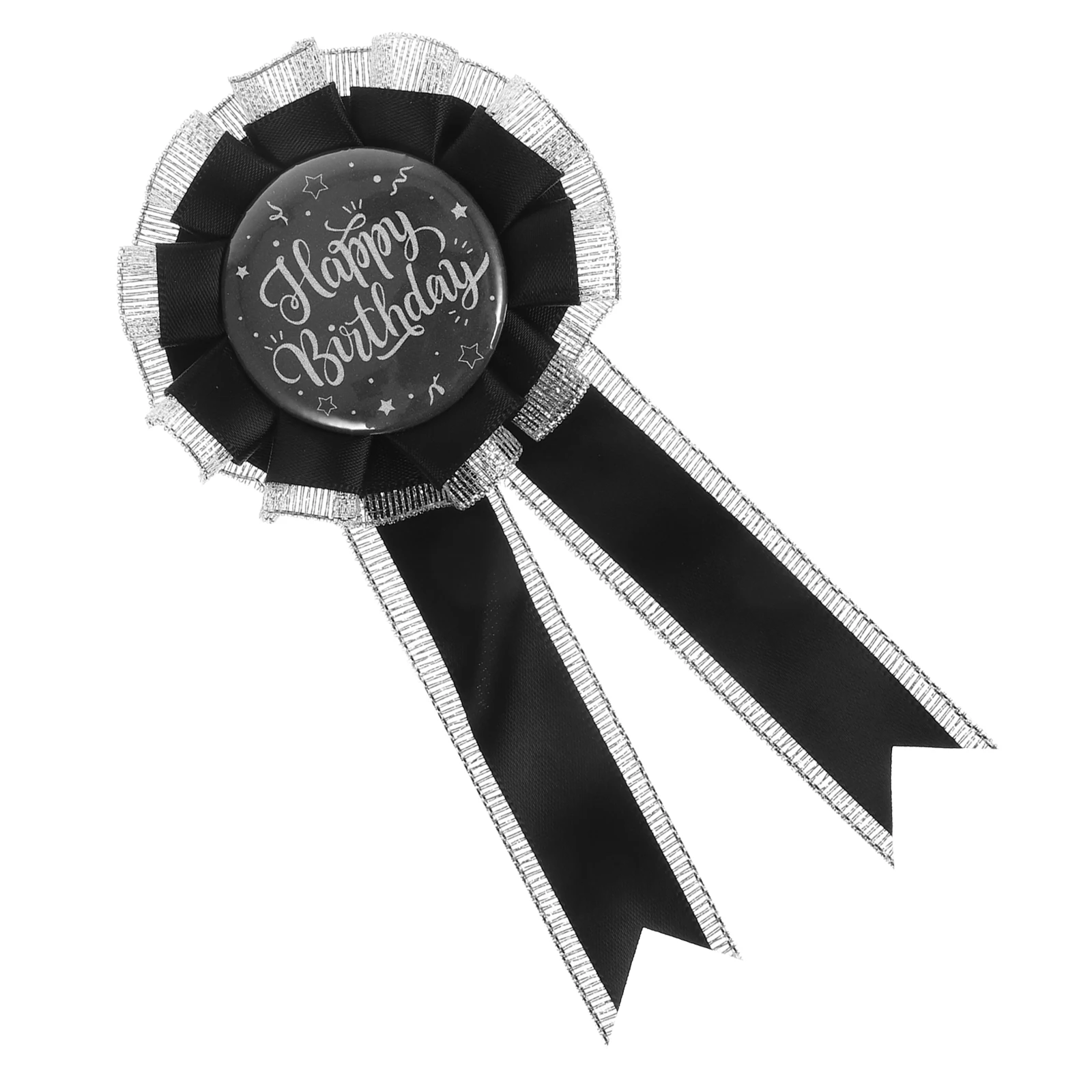 

Happy Birthday Decorations Badge Decorate for Girls Black Accessory Miss