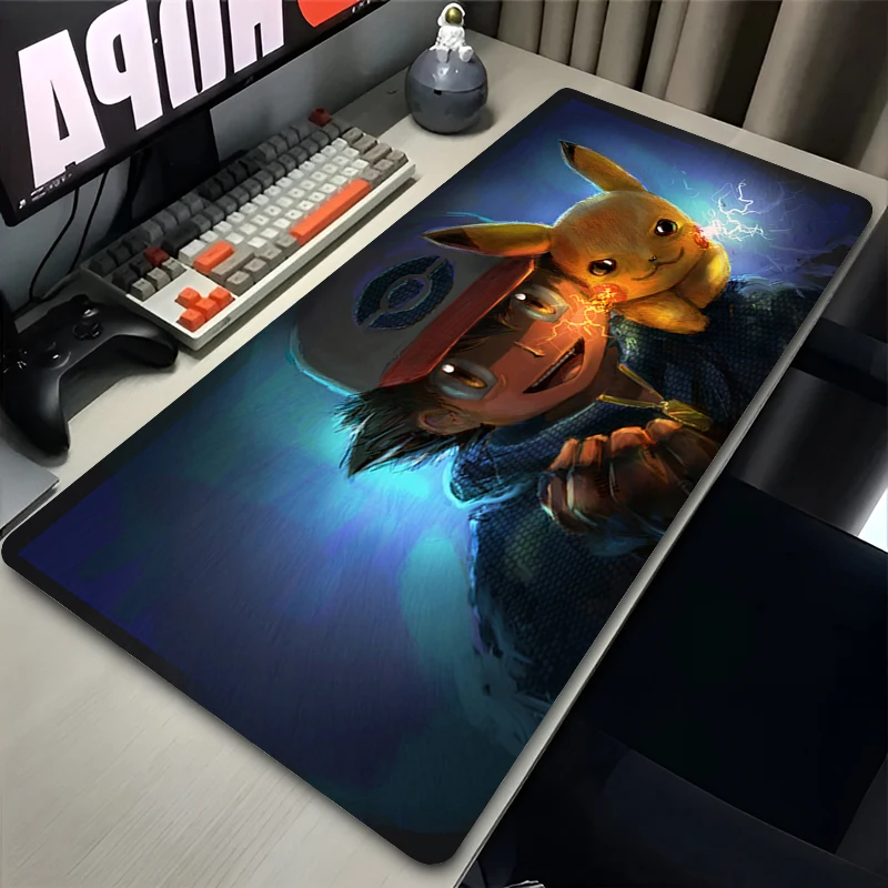 

Promotion Mousepad P-Pikachus New Large Mouse Mat Office Laptop Carpet Soft Anti-slip Desktop Mouse Pads 90x40 Game Keyboard Pad