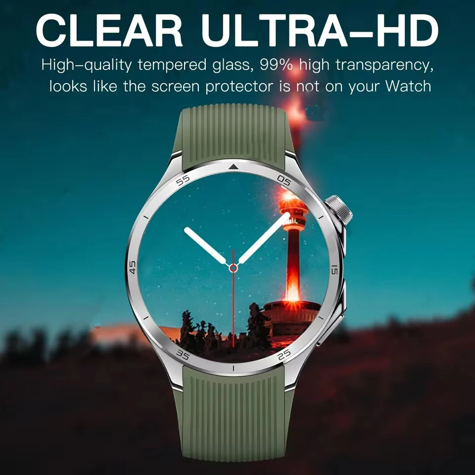3-5 قطعة واقي للشاشة لساعة OnePlus Watch 3 من الزجاج المقسى المضاد للخدش طبقة زجاجية ملحقات حماية فائقة الدقة