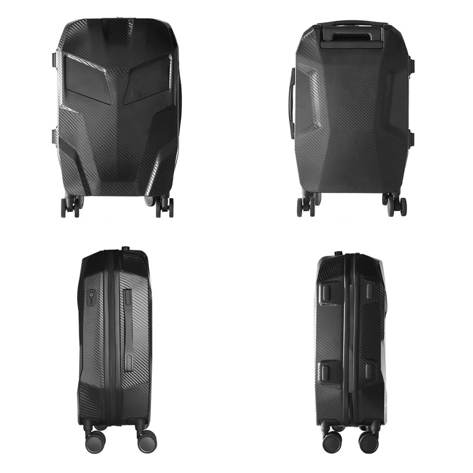 LED Travel Suitcase 20 Inch 48 X 48 Pixels Programmable App Control Colorful Multifunctional Hardshell Suitcase