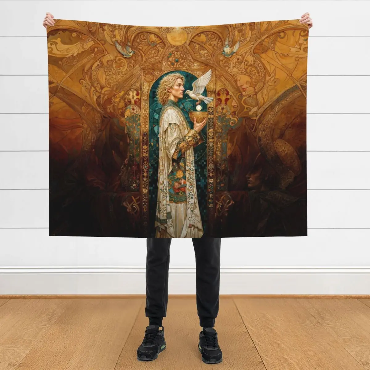 

Parsifal #1 Throw Blanket Travel Bed linens blankets and throws Designers Blankets