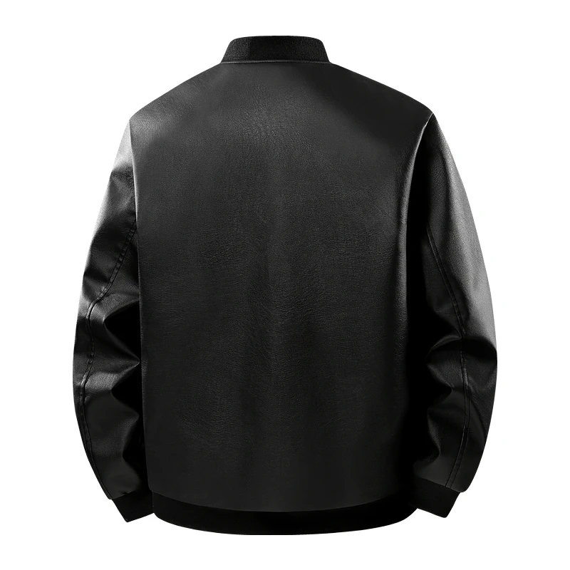 Autumn and Winter Outdoor Running Sports Fashion Trend Faux Leather Jacket Versatile Cool Windproof Breathable PU Leather Jacket