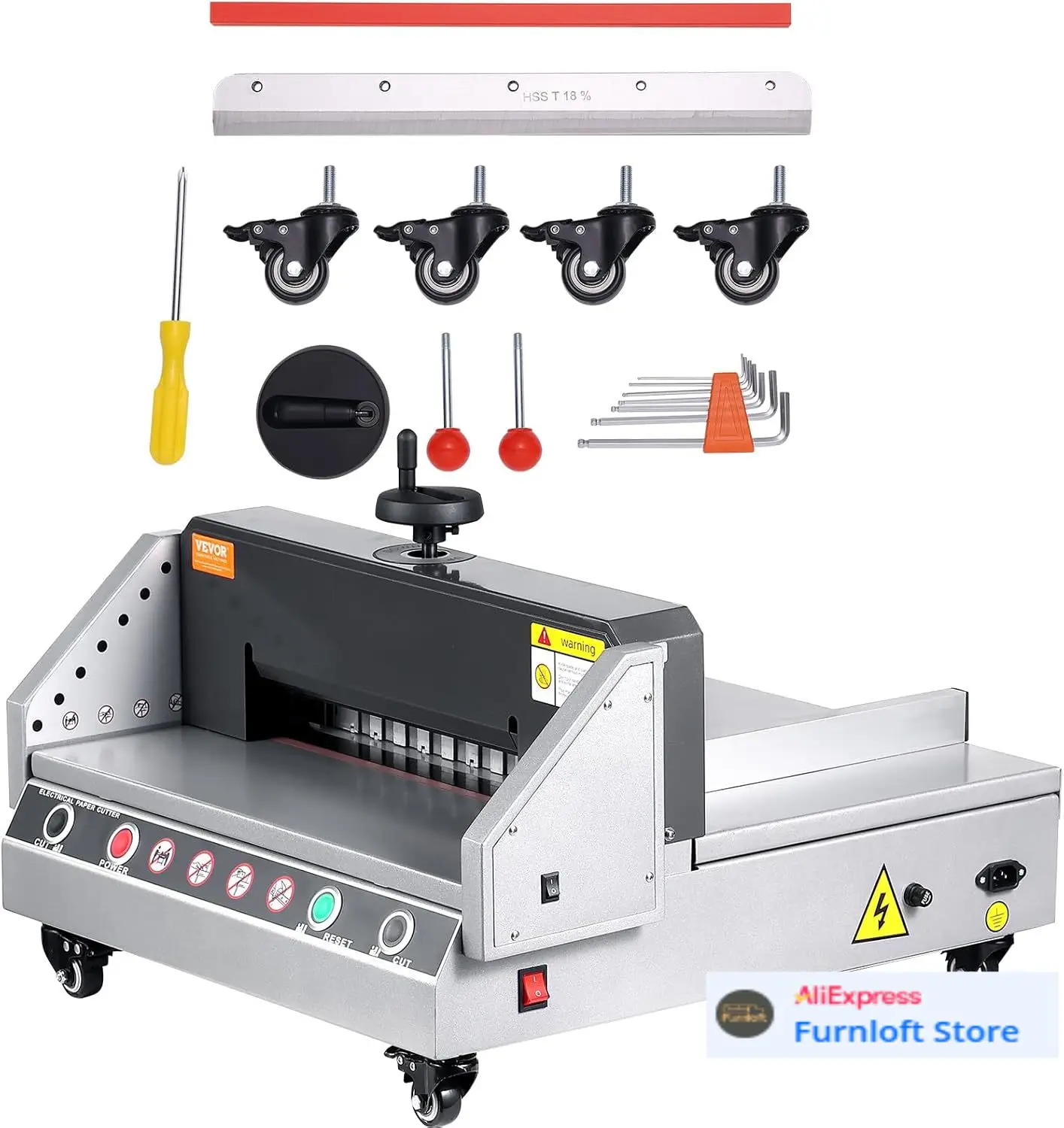 

Electric Paper Cutter, 13" /330.2mm Cutting Width, 1.57"/40mm Cutting Thickness, Desktop Paper Cutting Machine with Button