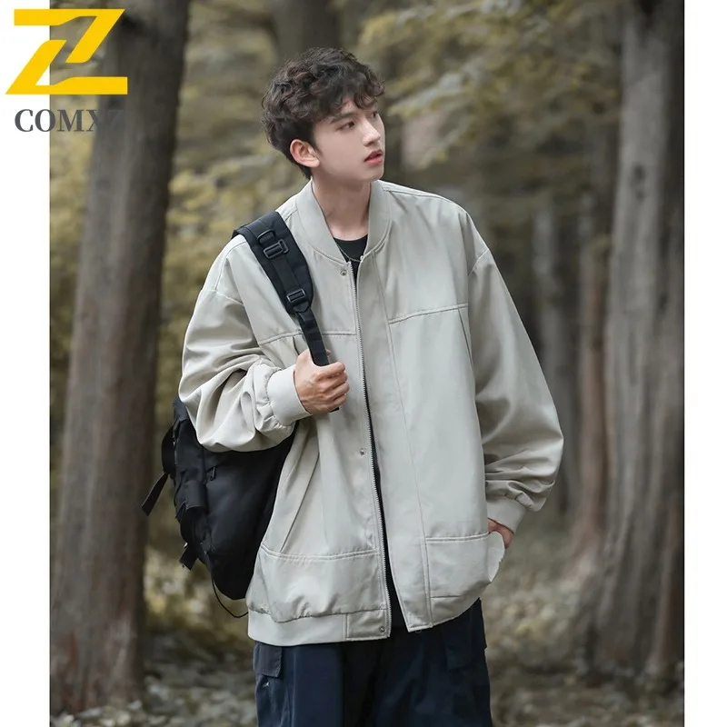 

​Men MA1 Bomber Jacket American Style Retro Workwear Baseball Coat Spring Autumn Loose Functional Windbreaker Casual Outerwear​