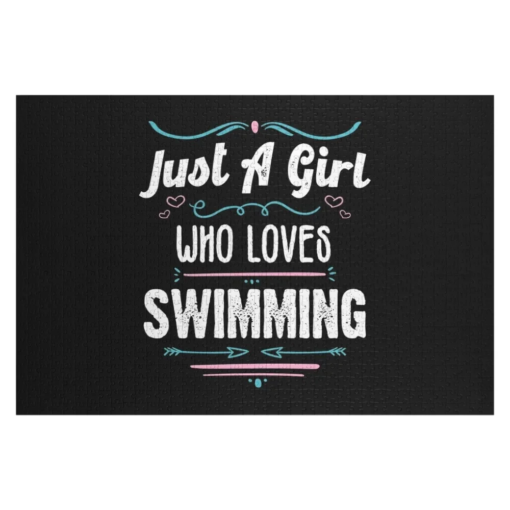 Just A Girl Who Loves Swimming - Funny Gift Idea 2021 Jigsaw Puzzle Wood Adults Custom Jigsaw Adult Wooden Puzzle