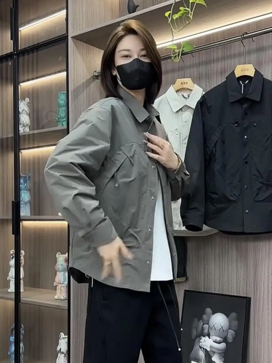 

Мужская рабочая одежда Jaet Pure Color Large ket Повседневная верхняя одежда, осенний модный брендовый элитный индивидуальный топ, мужская мода