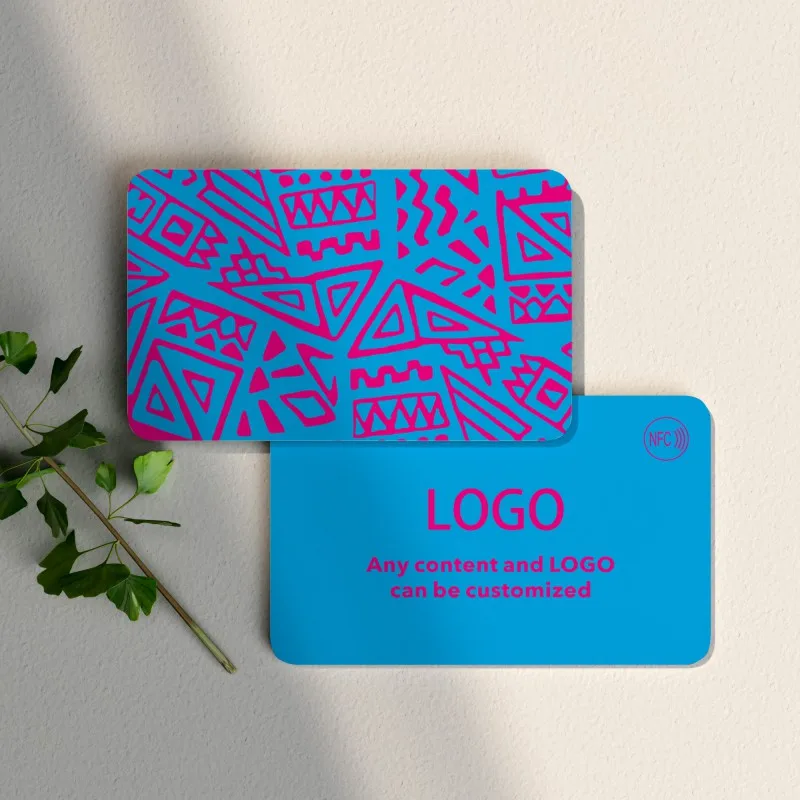 Custom Cards NFC Card Social Media Card for Business Personalized Design Round Corners Glossy Matte Frosted PVC Business Card