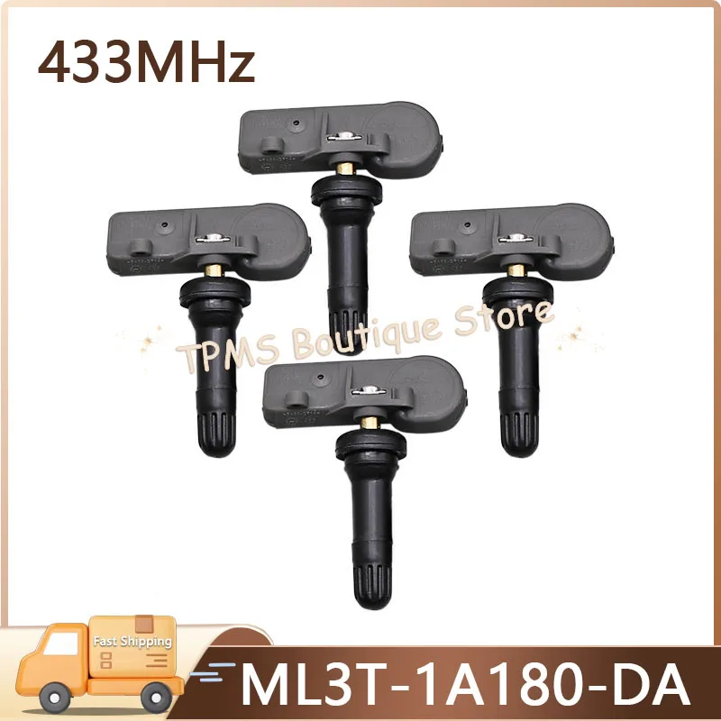 

ML3T-1A180-DA ML3T1A180DA Car Tire Sensors System TPMS Sensor 4pcs 433MHz For Ford Bronco 1995-2024