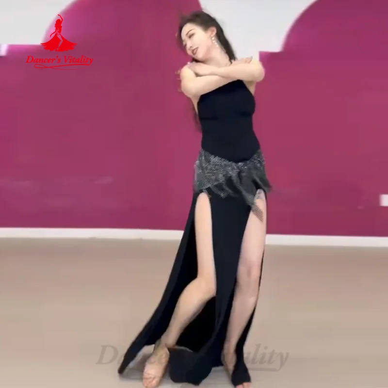 

Belly Dancing Practice Clothes Customized Sexy Backless Sleeveless Dress Adult and Children's Oriental Dance Training Clothing
