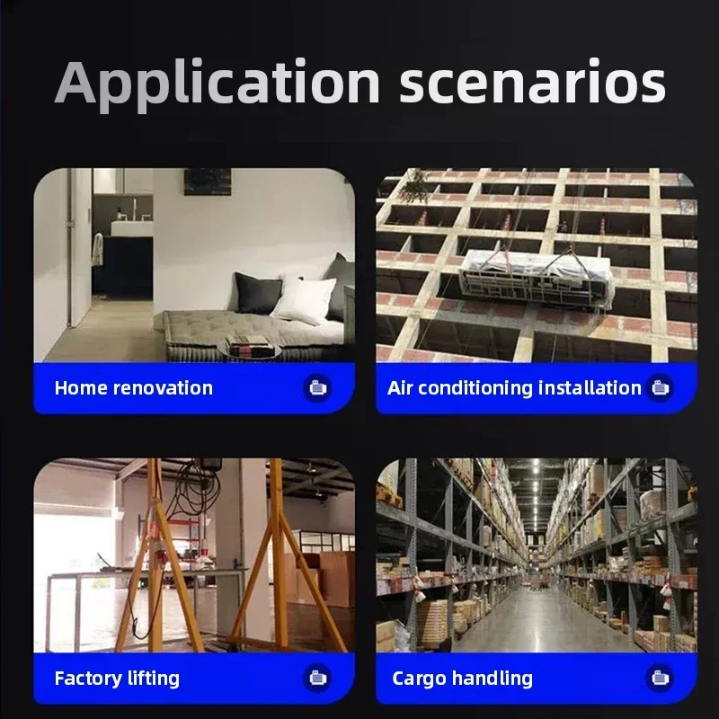 220 فولت المحمولة رافعة كهربائية صغيرة التحكم عن بعد رفع آلة الثقيلة مايكرو ونش كهربائي رافعة صغيرة لورشة عمل المنزل #4