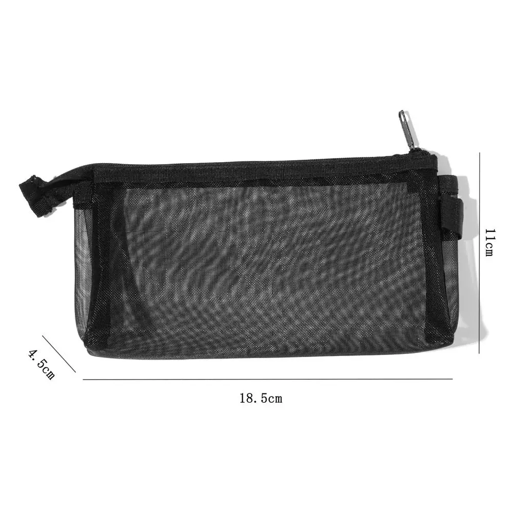 New Transparent Mesh Makeup Bag Grey/Black/White Multifunction Women Cosmetic Storage Pouch Portable Lipstick Organizer Bags