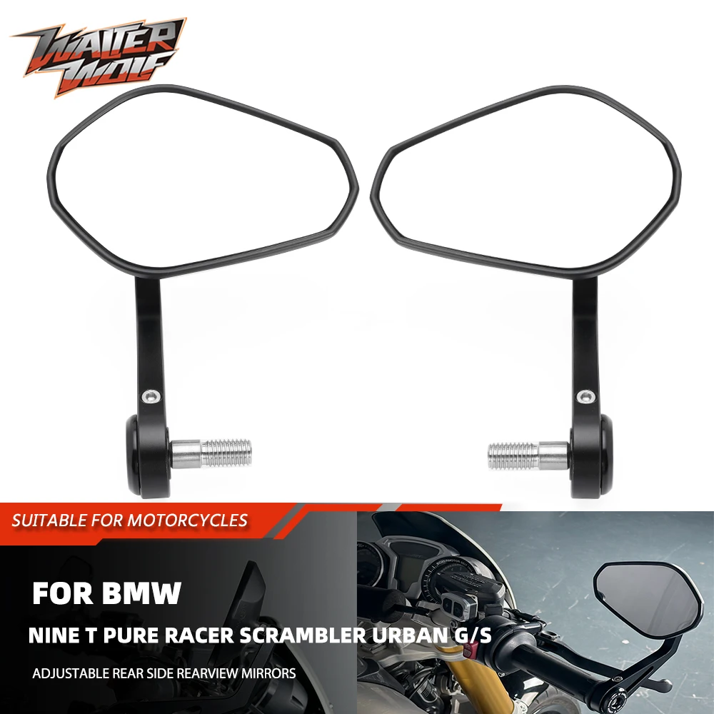 

2024 Motorycle 360 Degree Adjustable Handlebar Rearview Mirror For BMW Nine T Pure Racer Scrambler Urban G Rear Side View Mirror