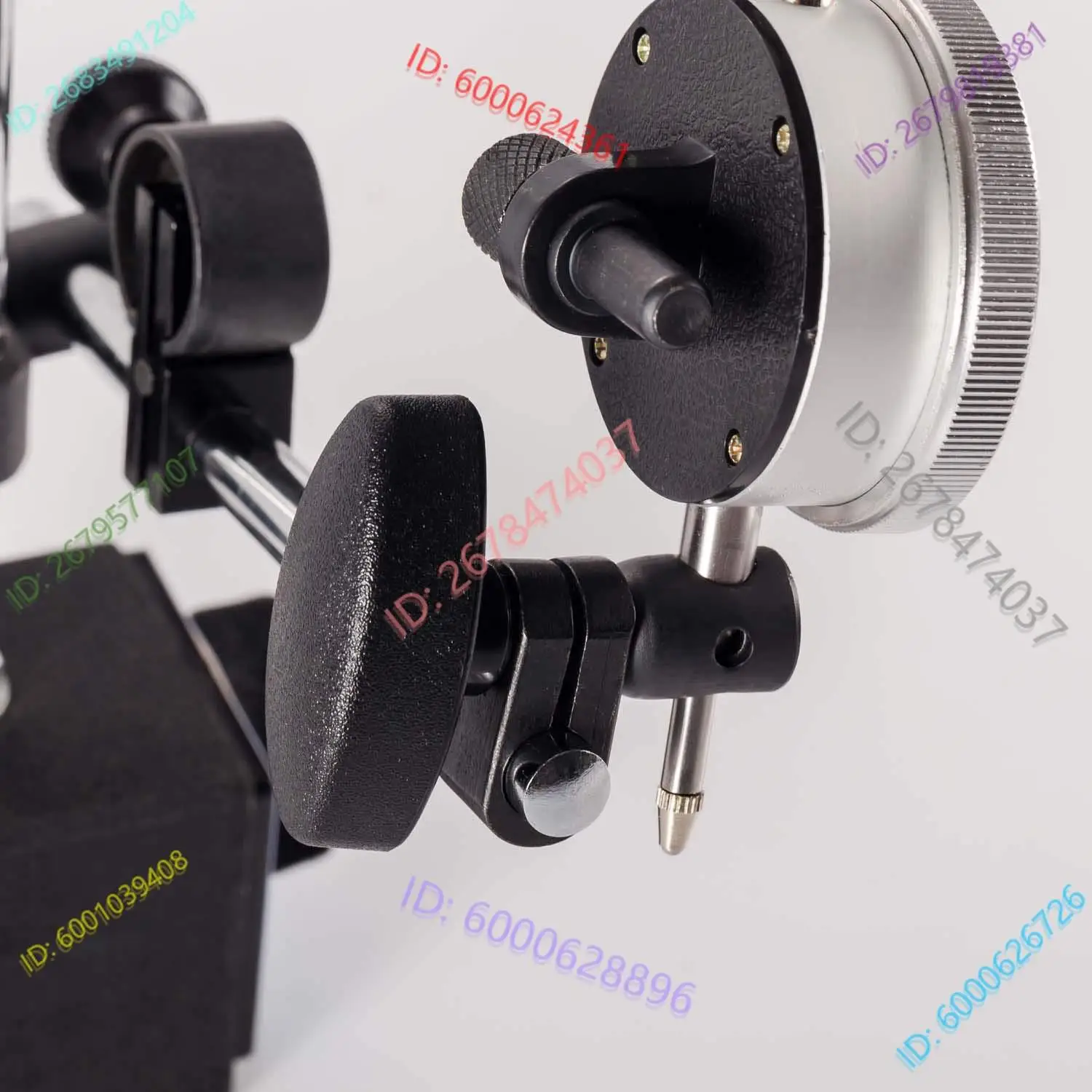 Universal magnetic force gauge holder with adjustable micrometer magnetic gauge holder probe clamping mechanism