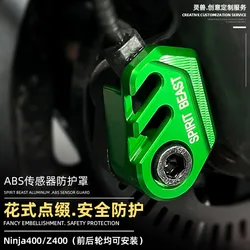 Motorcycle Sensor Guard Cover ABS Sensor Front and Rear Wheel Brake ABS Sensor Protector Accessories for Kawasaki Ninja 400 z400