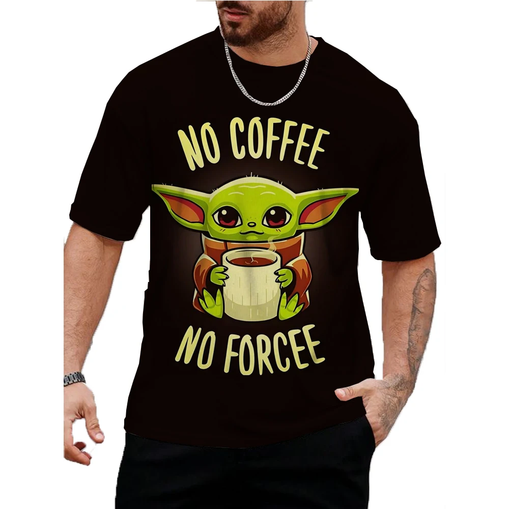 Boys Yoda T Shirt Mens Kids Children Tops Tshirt Short Sleeves Summer Baby Yoda Clothes Print Cartoon Tee Mens Clothing