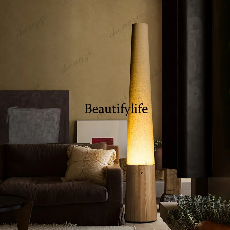 Medieval style living room decoration large solid wood floor lamp bedroom study simple, lamps