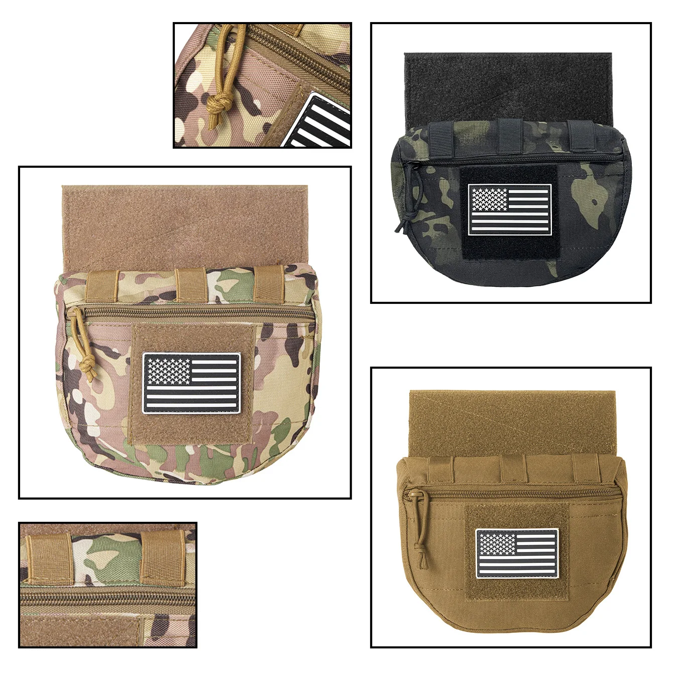 

MOLLE Training Tool Bag Скрытая уличная сумка-расширитель на бретелях (включая флаг США)