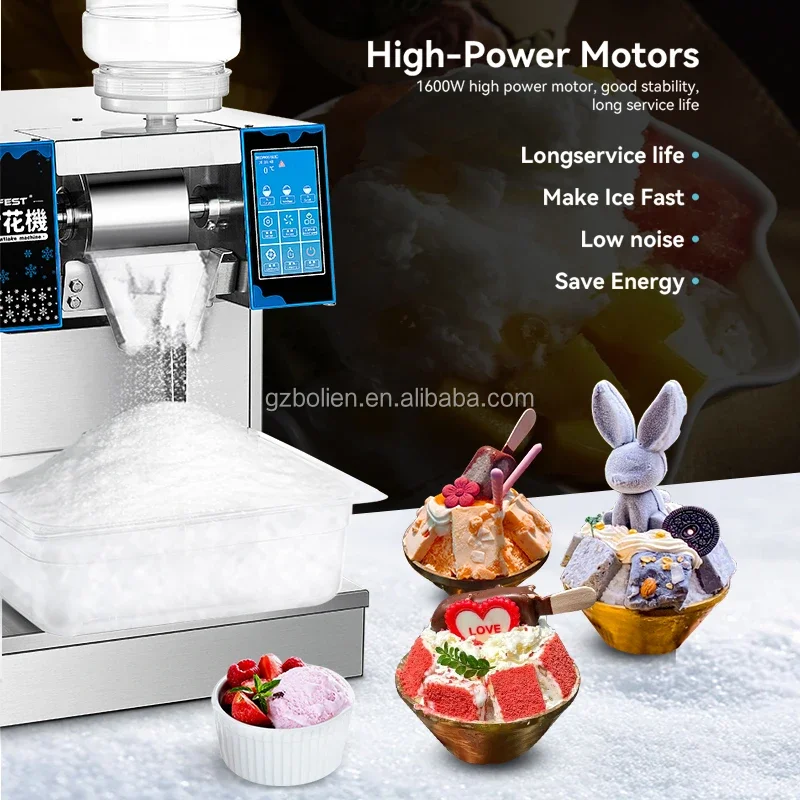 Efficient Electric Ice Shaver Machine for Snow Ice Making and Bingsu in Drink Shops