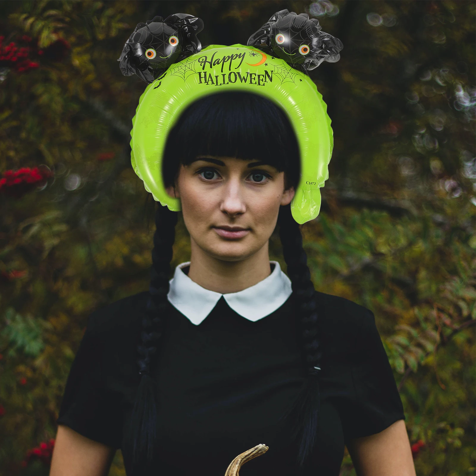 

20Pcs Halloween Inflatable Balloon Hair Hoops Festive Party Supplies Hair Hoops Shaped Balloons Halloween Inflatable Headbands