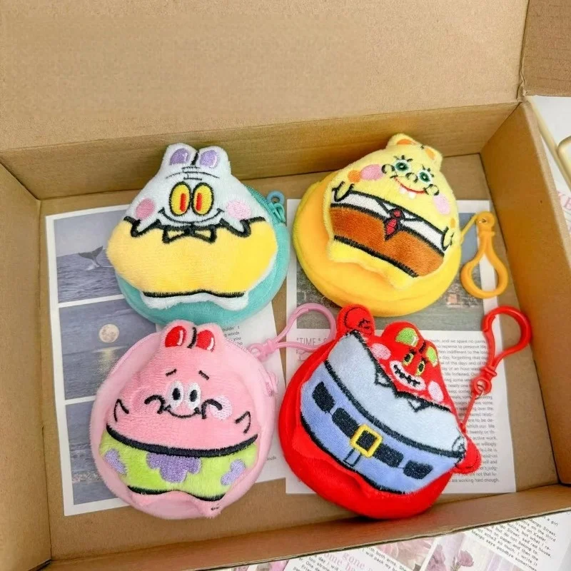 アニメスポンジボボイスクエアパンツぬいぐるみコインケースミニ収納キーホルダー新スタイル創造性かわいいキュートニッチおしゃれ