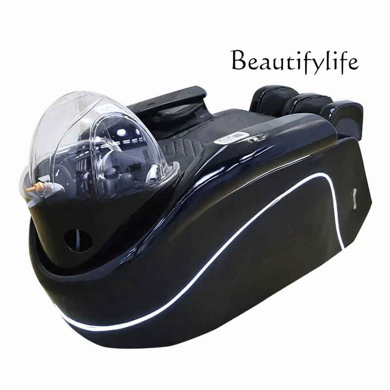 Barber shop shampoo hair salon special automatic intelligent electric massage bed ceramic hair salon flush bed