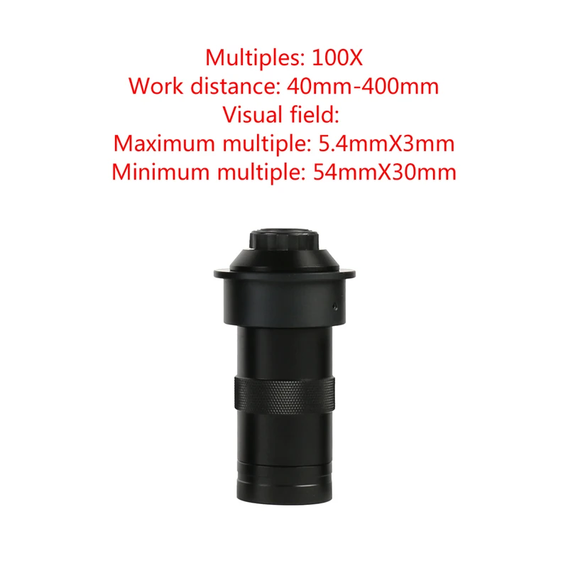 120X 130X 200X 300X 500X PCB Soldering Repair Adjustable Monocular Zoom CS C mount Lens For HDMI VGA USB Video Microscope Camera