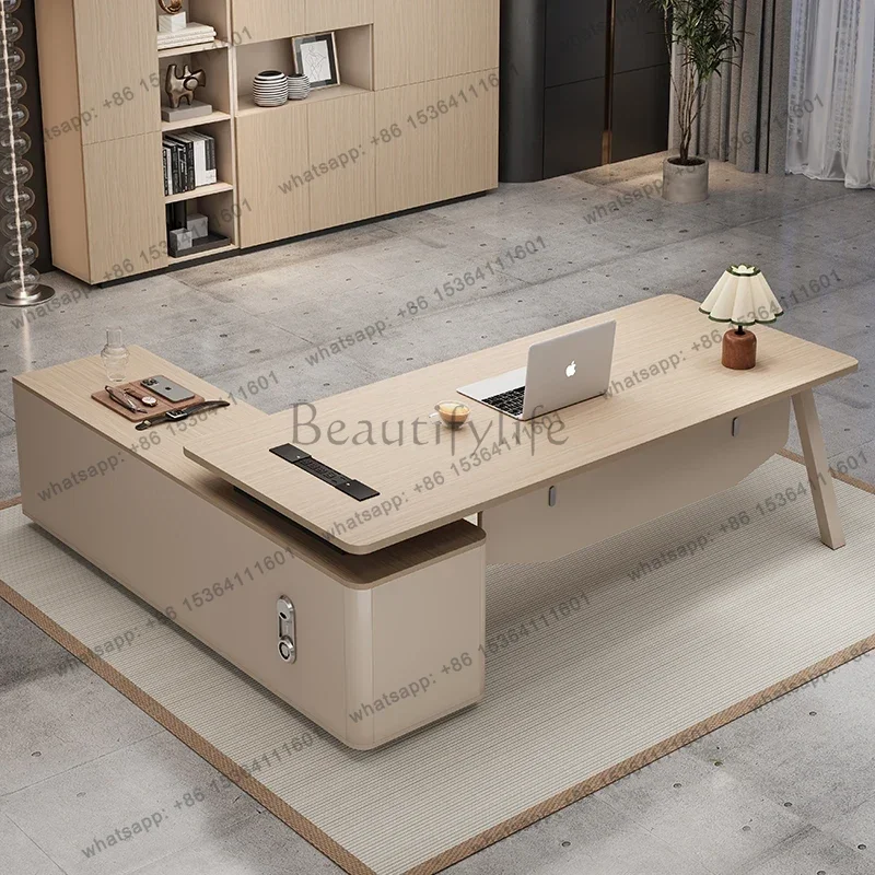 Factory Direct Sales Price Vintage Office Desks Unique Simple Style Drawers Modern Office Desks Luxury Corner White Escrivaninha