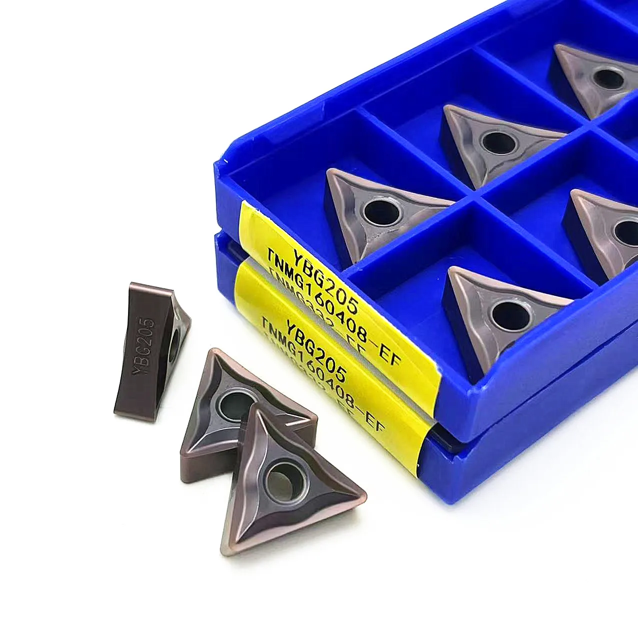 TNMG160404 EF YBG205 TNMG160408 EF YBG205 CNC Machine Lathe Cutter Carbide Inserts External Turning Tools Wear Resistant Blades