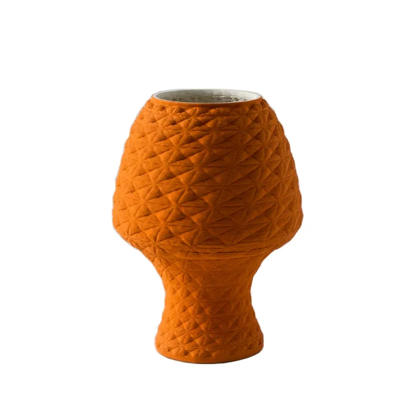 

3D printing ceramic orange orange vase ornament model room hotel sales department living room flower decoration