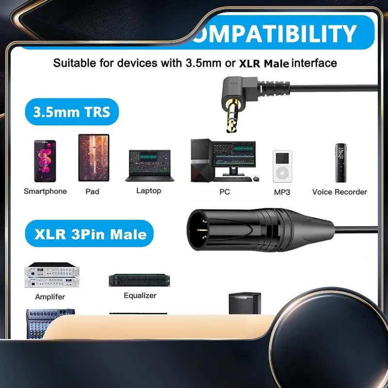 

XLR Cable 3.5MM To XLR Male/Female Audio Cable Aux Audio Cord For Microphone Mixer Speakers Amplifiers Male