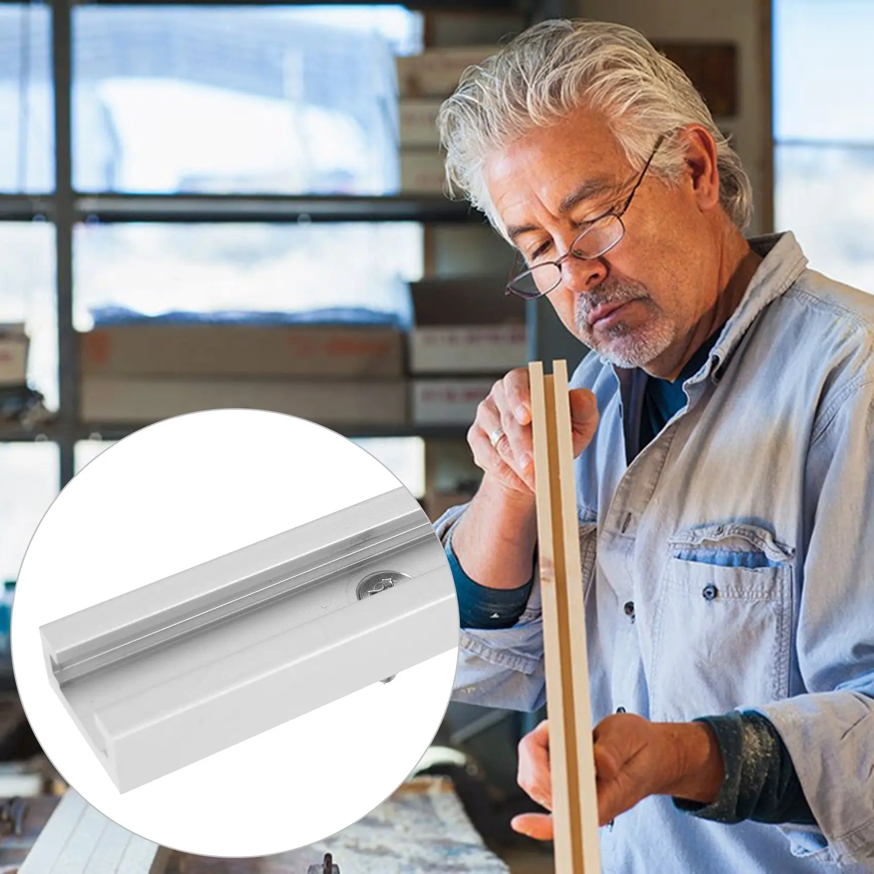 A77I Aluminium Bar Slider T-Tracks T-Slot Jig Fixture For Table Saw Gauge Rod