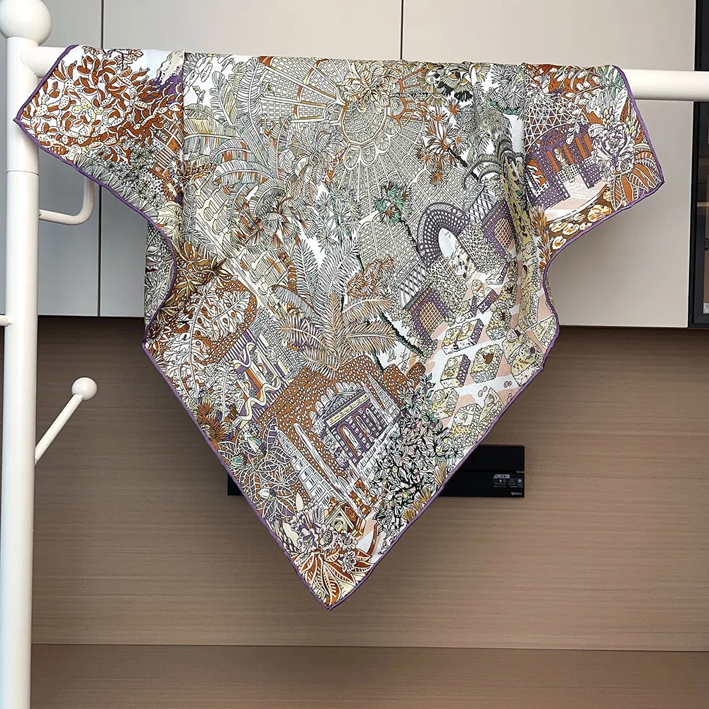 

Роскошный саржевый шарф 65 см, скрученная вручную бандана, шали, дизайнерские женские украшения для головы, волос, шеи, любовника, мамы, Рождественский подарок