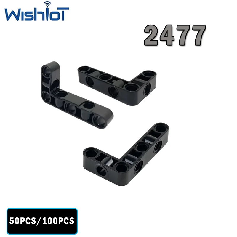 

50/100 шт. L-образные перфорированные детали для конструктора, технологичные строительные блоки 3x5 с отверстиями, сборные элементы 2477, игрушки MOC, маленькие кирпичики, аксессуары для DIY