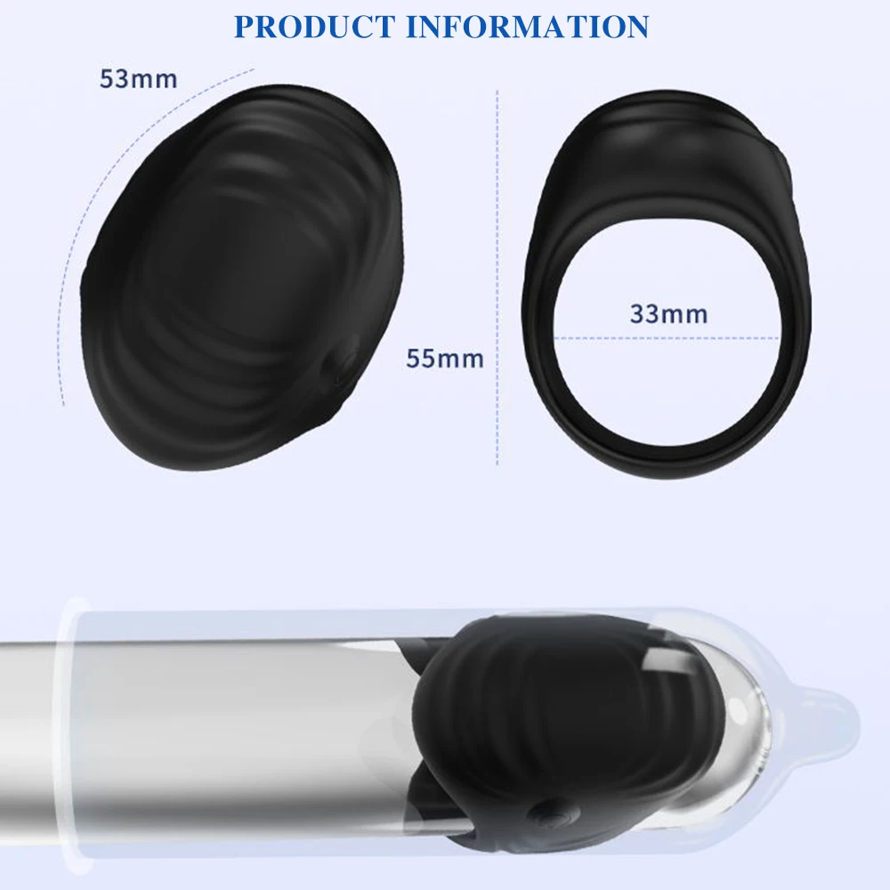 Vibrating Cock Ring Cockring Sex Toys for Men Couple Delay Ejaculation Chastity Testicles Massager Penis Vibrators for Adults 18