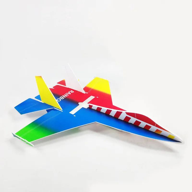 Su 27 Rainbow Kt Board Aircraft Model Fixed Wing Anti Fall Pp Board Radio Controlled  Diy Glider Toy Gift Drop Resistant Qui