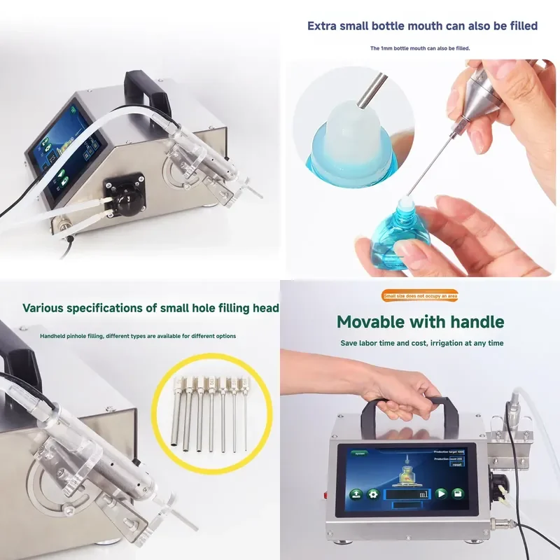 HD1360 Small Bottle Filling Machine Handheld Dosing Dispenser for Essential Oil Perfume Liquid Packaging