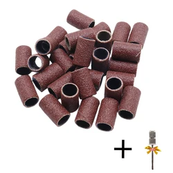 Brown 80 120 180 240 Grit Cutter Zebra Sanding Bands punte per trapano per unghie cura del piede lucidatura Manicure Gel PolishRemover sostituzione