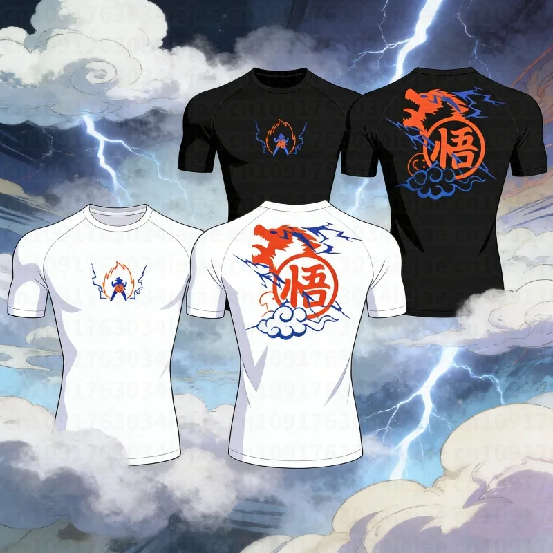 2026 Sommer Dragon Ball 100% Baumwolle Bedrucktes T-Shirt für Herren – Neu, Anime, Sportlich, Bequem, Atmungsaktiv, Übergröße, Lässig, Locker