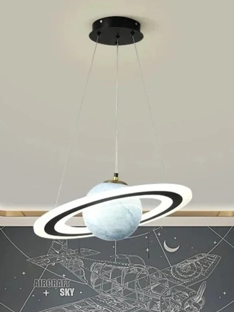 Lampe à suspension planète en acrylique, pour salon, chambre à coucher, cuisine, chambre d'enfants, espace étoile, suspension intérieure, lumière variable E27