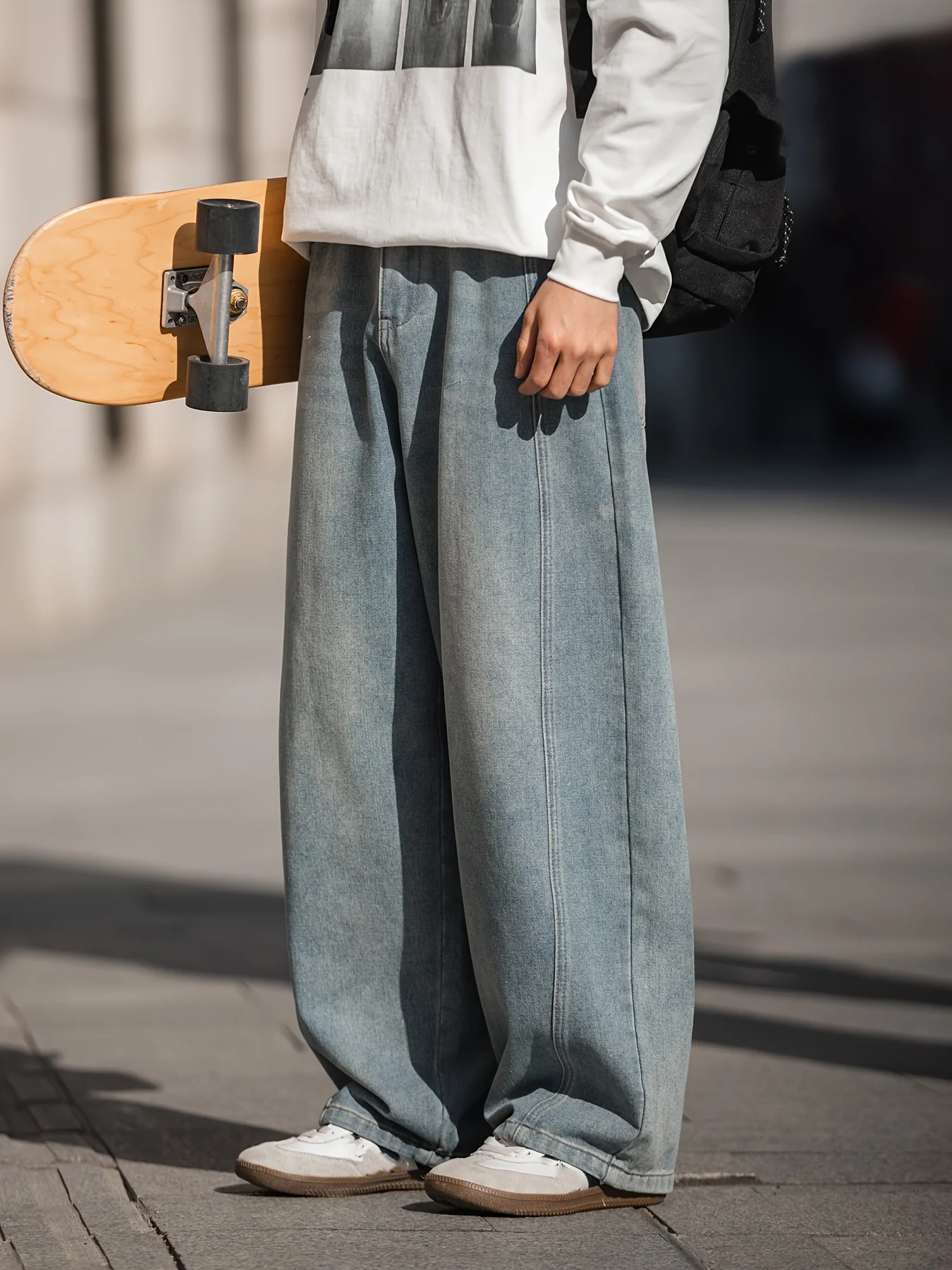 

Мужские мешковатые джинсы в стиле хип-хоп Y2K — джинсовые брюки с широкими штанинами в стиле ретро 90-х годов, свободная уличная одежда большого размера с карманами, отличные мужчины